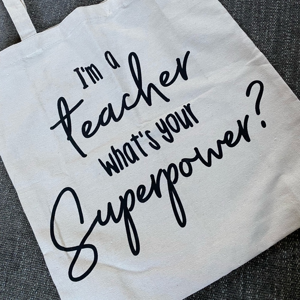Canvas Tote Bag for a School Teacher